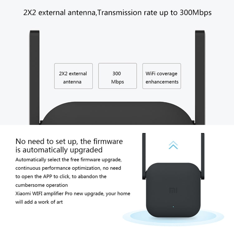Original Xiaomi Mi WiFi Amplifier Pro 300Mbps WiFi Smart Extender Router with 2x2 External Antennas, US Plug Original Xiaomi Mi WiFi Amplifier Pro 300Mbps WiFi Smart Extender Router with 2x2 External Antennas, US Plug